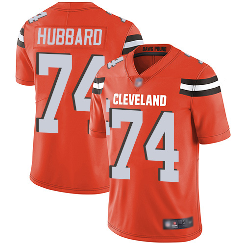 Cleveland Browns Chris Hubbard Men Orange Limited Jersey #74 NFL Football Alternate Vapor Untouchable